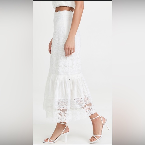 SALONI Skirt & Top in Ivory Lace, size 6 - Picture 2 of 16
